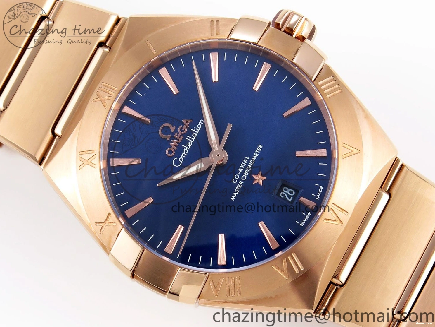 0327 Constellation 39mm RG ASWF 1:1 Best Edition Blue Dial on RG Bracelet A Practical 7778